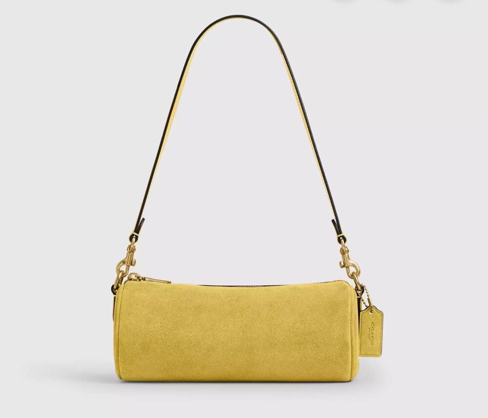 NWT B5-005 Coach Small Barrel Bag in Citron Suede CDY81